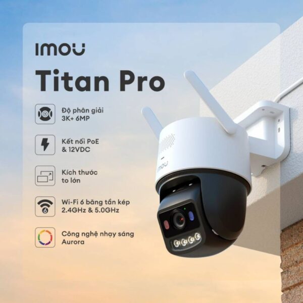 Camera Wifi IMOU TITAN PRO IPC-U7LP-6V0NE 6MP 3K+ - Ảnh 2